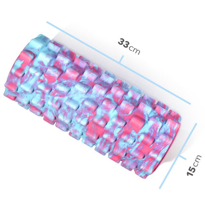 Body & Mind® Fascia Roller Massage Roller Fitness Roller Sports Roller Therapy Roller; Fascia training for upper body, neck, back, legs, calves & all other muscle groups; 33 x 14.5 cm; Pink-Blue