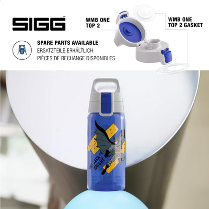 SIGG - Kids Water Bottle - Viva One - Batman - Suitable for Carbonated Drinks - Leak-proof - Dishwasher Safe - BPA Free - Sports & School - Blue - 0.5L