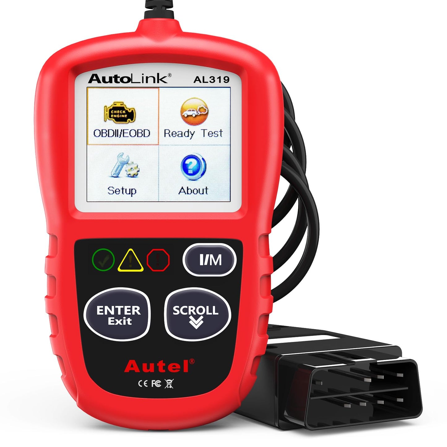 Autel AutoLink AL319 OBD2 diagnostic tool, one-click I/M readiness test, full OBD2 functions, car reader for all vehicles, German car diagnostic scanner, upgraded in 2024.