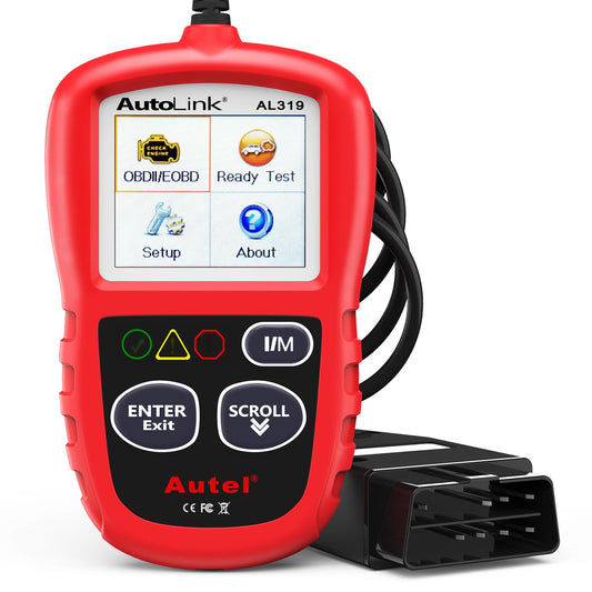 Autel AutoLink AL319 OBD2 diagnostic tool, one-click I/M readiness test, full OBD2 functions, car reader for all vehicles, German car diagnostic scanner, upgraded in 2024.