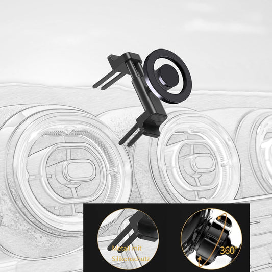 ICAILIN car phone holder for MagSafe [Round Vent], magnetic car mount for Mercedes A/B/C/V/GLC/Sprinter, compatible with iPhone & Samsung devices, Mercedes Benz accessory