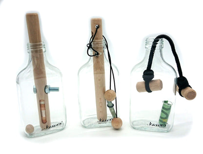 kasuro bottle safe 3-piece set: screw, loop, knot | money gift packaging | Your money gift for wedding, confirmation, communion, coming of age, birthday ...