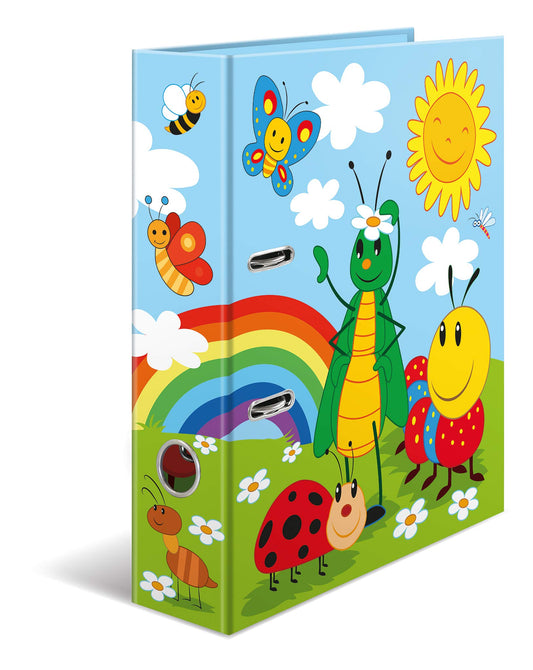 HERMA A4 Kids Birthday Set, 10 pieces, 7 cm wide, ring binder with kindergarten theme, colorful file folder with inner print for boys, girls, and kids.