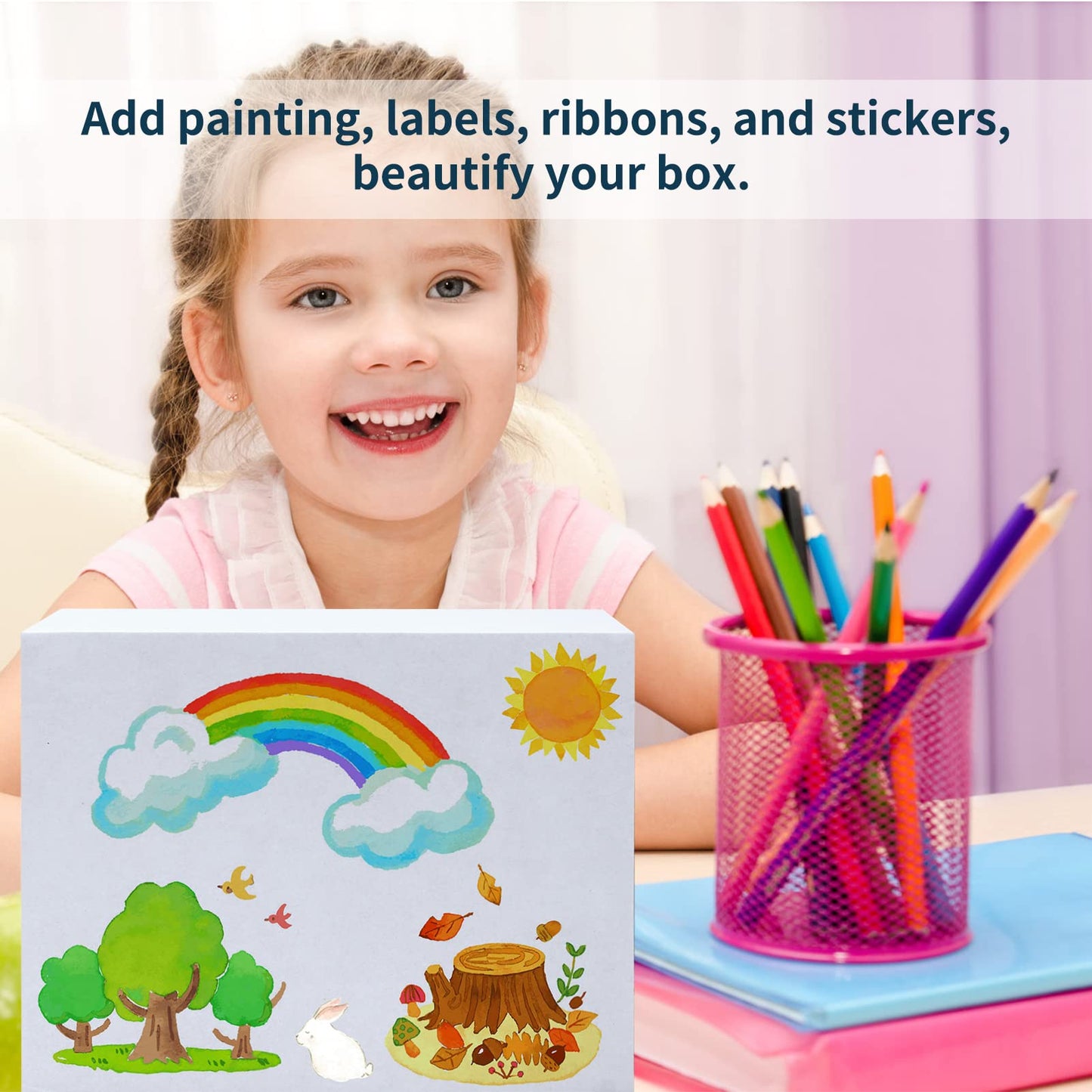 RLAVBL 25 pieces of white shipping boxes measuring 20.4 x 15.3 x 10.2 cm for shipping small items, toys, and gifts.