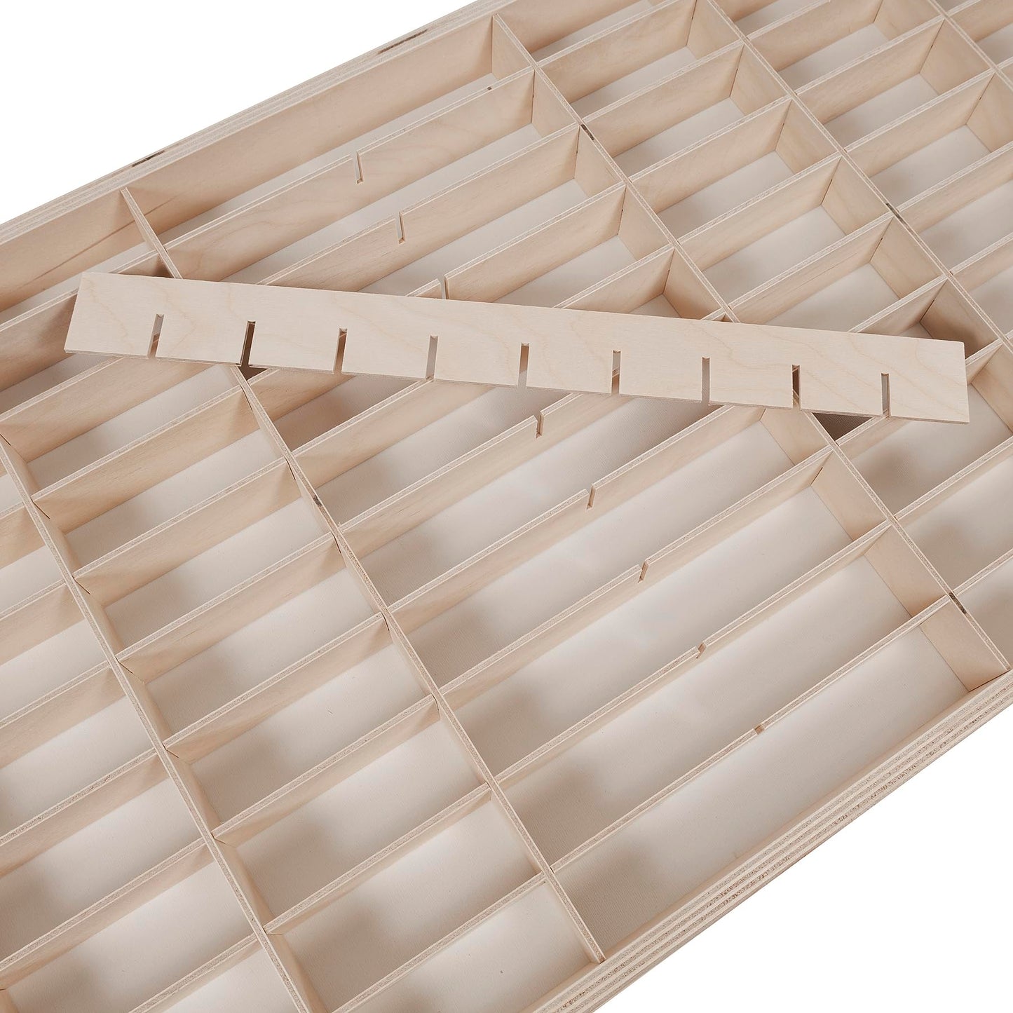 Dekoralove WOOD ORGANIZER 80X40CM for drawers compatible for Hot Wheels jewelry Wood storage compartments white shelf backs