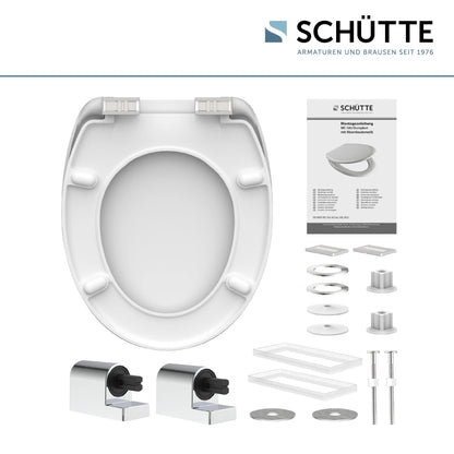 INDUSTRIAL toilet seat with soft close mechanism made of duroplast material, high-quality toilet lid with a weight capacity of 175kg, seat with design, toilet cover for toilet, toilet seat with pattern.