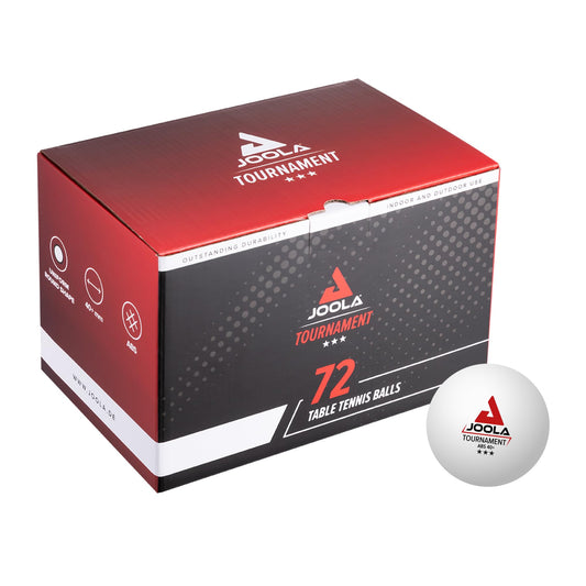 JOOLA Ping Pong Balls Tournament Selected 40+mm Diameter, 3-Star Premium Table Tennis Balls Indoor and Outdoor Compatible, White (72 Pack)