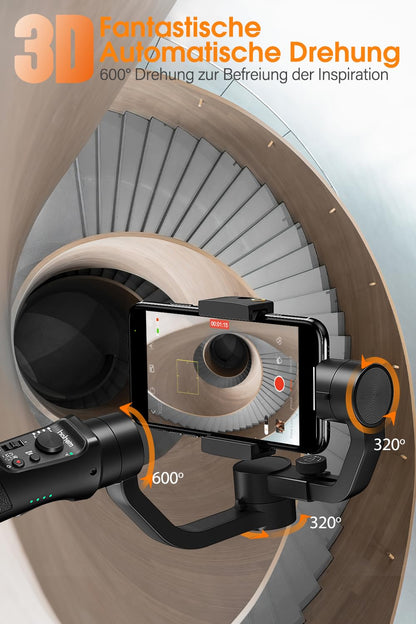 High smartphone gimbal stabilizer - stabilizer iSteady Mobile Plus 3-axis for video shooting with face/object tracking, 600° auto rotation, mobile gimbal for Android iPhone 15, 14, 13 PRO