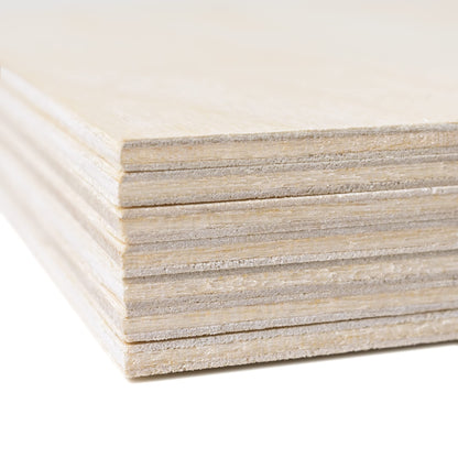 Creative Deco 50 x A4 Plywood Sheet 3mm | 300 x 210 (+/- 2) mm | Birch Plywood Thin Wood Cutouts | Perfect sheet for scroll saw, pyrography, laser cutting, CNC router, piercing.