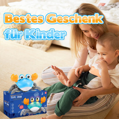 iKidiki Children's toys for 1 2 3 4 years old, Crab baby toy for 1-4 years old boys girls crawling toy baby gift boys girls birthday gift tummy time toys musical learning toys