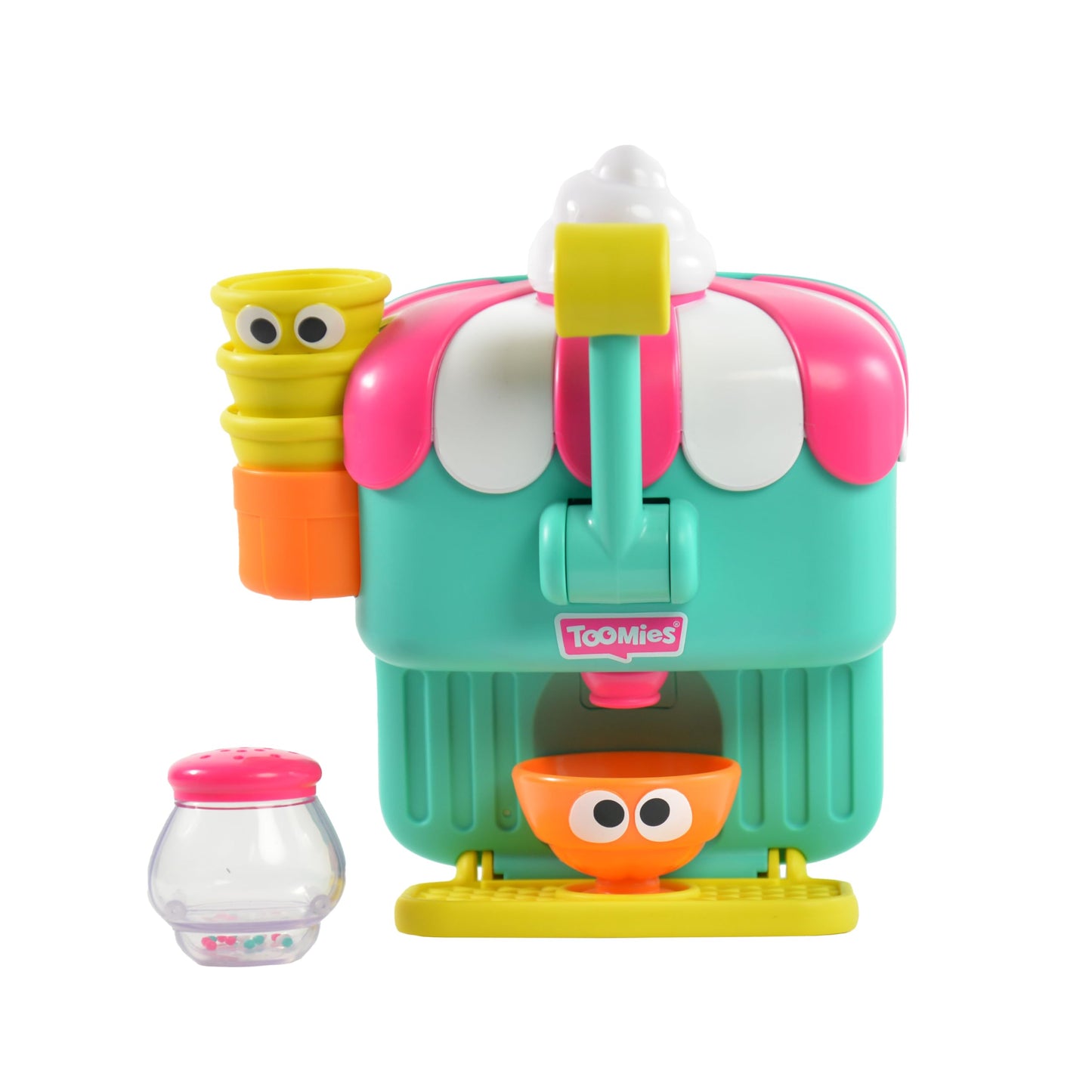 Toomies Deluxe Foam Ice Cream Machine Bathtub Toy, Wall-Mounted Foam Bath Toy for Kids, Pretend Play Water Toy, Sensory Baby and Toddler Toys for ages 18 months+