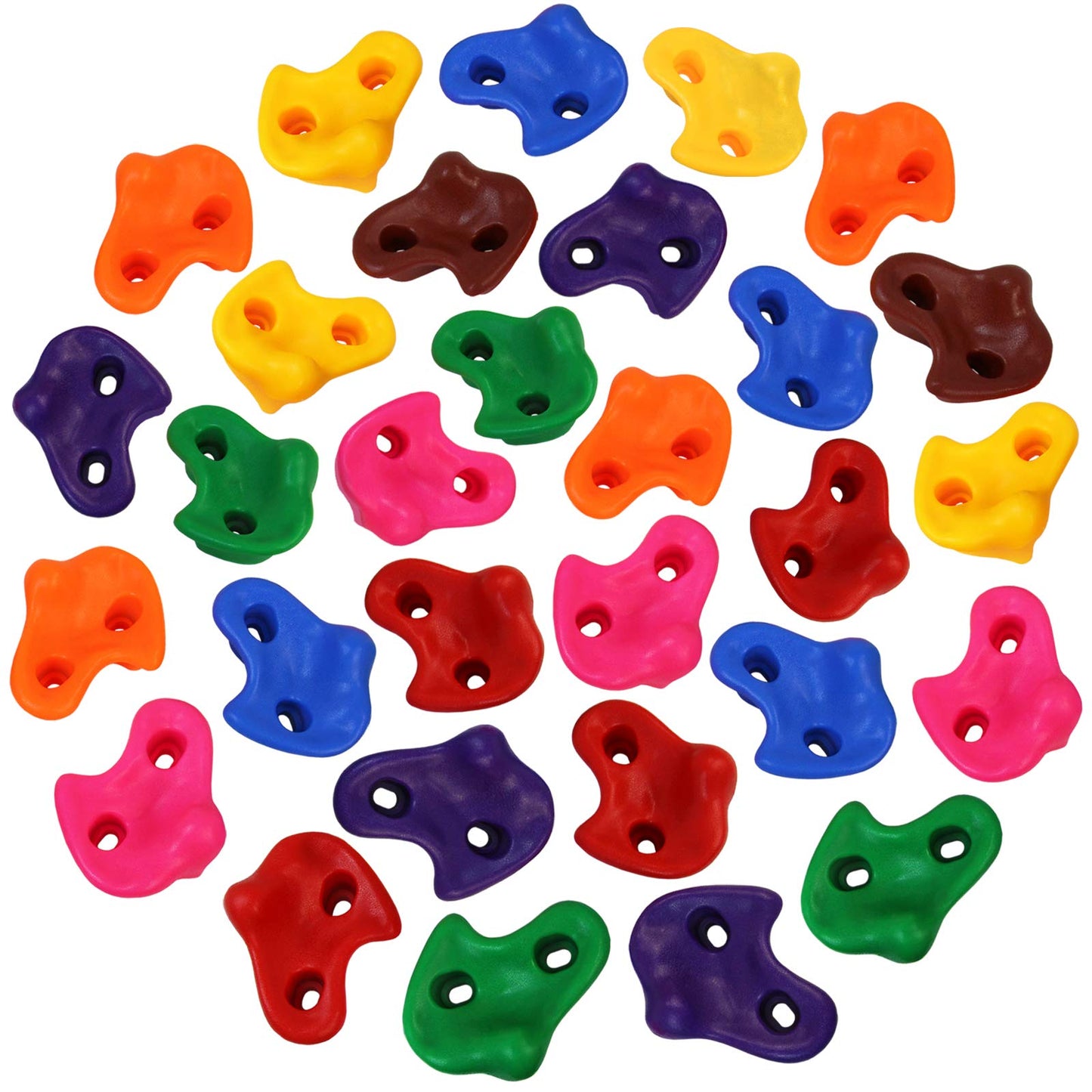 ALPIDEX Kids Climbing Holds colorful 5/10/15/20/30 pieces Climbing Stones including mounting material, load capacity up to 200 kg, suitable for indoor and outdoor use - 30 pieces