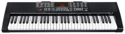 McGrey LK-6120-MIC Keyboard Set - beginner keyboard with 61 light-up keys - 255 sounds and 255 rhythms - 50 demo songs - includes microphone - savings set includes X keyboard stand and headphones - black