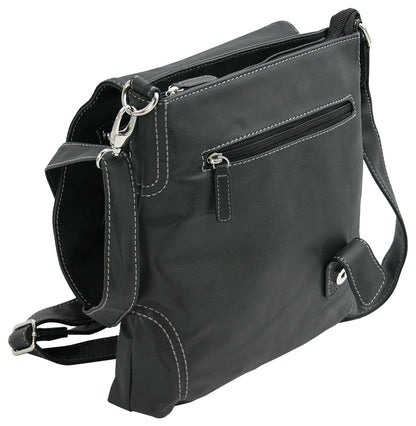 BAG STREET - Women's handbag with flap magnetic closure and zipper - 4 liters volume - Shoulder bag - Crossbody bag
