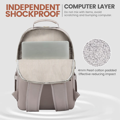 LOVEVOOK backpack for women, large 15.6 inch laptop backpacks waterproof daypacks with USB charging port, elegant work bag school backpack for girls teenagers for work business university travel