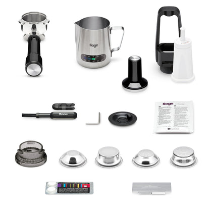Sage - The Barista Express - Coffee machine with manual milk frother & integrated grinder - 16 grind settings, automatic grinding, customizable milk foam - Black Truffle