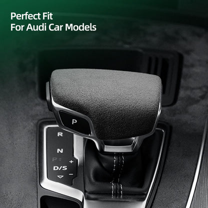 Alfantix gear shift knob cover, Alcantara material, trim for Audi A4 B9 A5 Q5 Q5L A6 Q7 S4 S5 SQ5 (black)