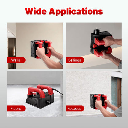 1200W Concrete grinder, 3000 R/min renovation grinder for plaster, mortar, screed, and gypsum walls. Includes transport case for easy storage and transport.