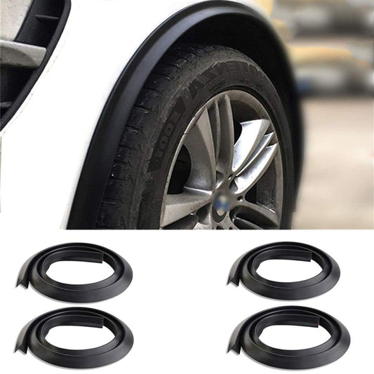 YouDuZui 1.5m Universal Mudguards Car Wheel Fender Extension Shaping Flares Car Tire Eyebrows Trim Strip Stick Out Edge for Car Protector and Decoration, Pack of 4 PCS