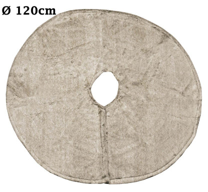 JACK Cozy Christmas Tree Skirt Round Ø 120cm, Tree Skirt Christmas Tree Base, Color: Taupe