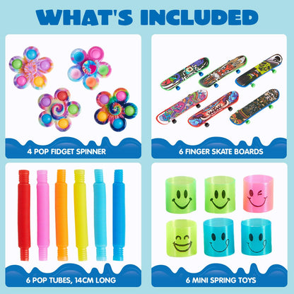 JOYIN 60 Pieces Kids Birthday Party Favor Set, Popular Fidget, Party Toys, Goodie Bags Fillers for Kids Birthday Party Favors, Giveaways, Classroom Prizes.