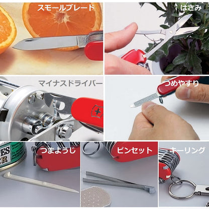 Victorinox Swiss Army Knife, Small, Classic SD, Multitool, Gift, 7 Functions, Blade, Nail File, Gray Transparent