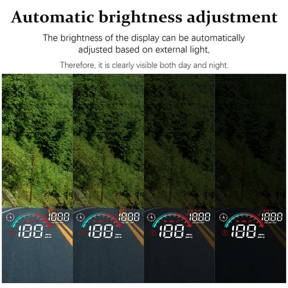 AMHVMU M22 Head Up Display Car - GPS Speedometer Car with Digital Display (Speed km/h, Time), Universal for All Vehicles