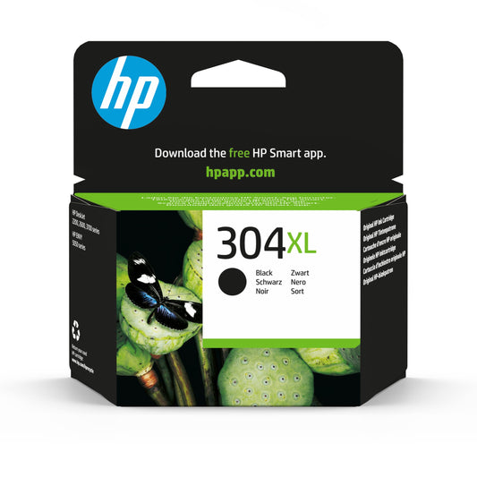 HP 304XL (N9K08AE) Original high yield black printer cartridge for HP DeskJet 26xx, 37xx, ENVY 50xx, (1 pack)