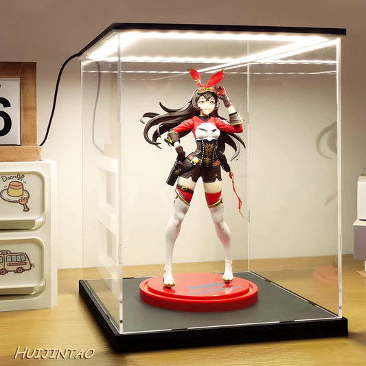 Acrylic showcase / display case for model cars, figures | with LED lighting (15x15x15 cm)