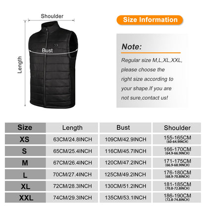 AFUNSO Heated Vest for Men and Women, Lightweight Outdoor Heat Vest for Hiking, Temperature Control Heating Zones Heated Collar, Jogging, Camping, Skiing, Fishing (Battery Not Included) - XL