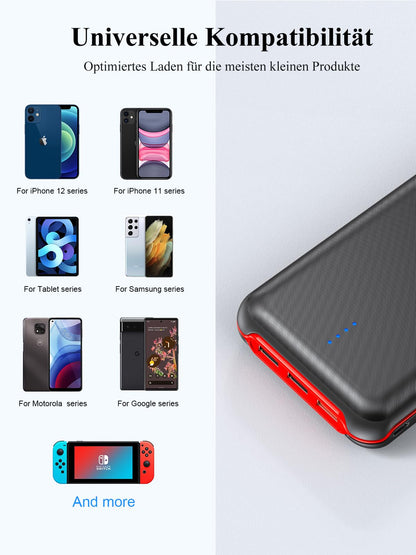 Elzle Power Bank 26800mAh, 22.5W QC3.0 20W USB C Fast Charging, External Charger with 4 Output 2 Input LED Light, Portable Charger for iPhone 12 11 XS Samsung Huawei Tablet