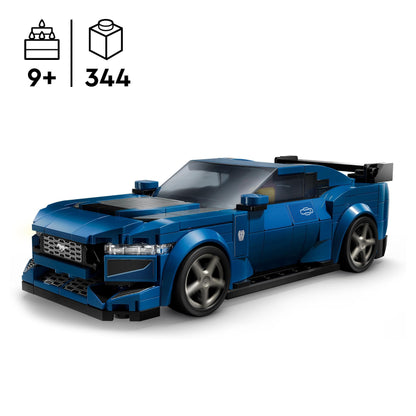 LEGO Speed Champions Ford Mustang Dark Horse sports car, car toy & Speed Champions Lotus Evija model car kit, car toy with cockpit for 2 figures