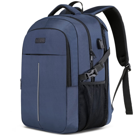 LOWA 17.3 Inch Laptop Backpack Men 50L,Extra Large Waterproof Work Backpack,Anti Theft Business Travel Laptop Bag with USB Charging Port Notebook Bag School Backpack Men Women - Blue