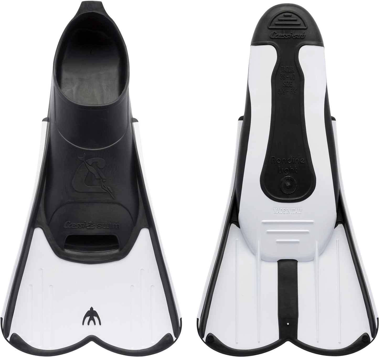 CRESSI Women's Light Fins-Short Fins for Snorkeling Swimming, Water Training, Available for, White, 37/38