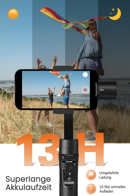 High smartphone gimbal stabilizer - stabilizer iSteady Mobile Plus 3-axis for video shooting with face/object tracking, 600° auto rotation, mobile gimbal for Android iPhone 15, 14, 13 PRO