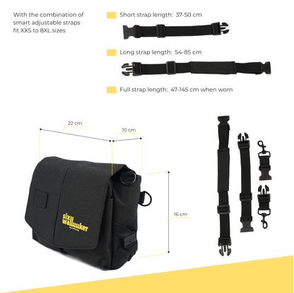 Arrivly SixWalker Treat Pouch for Dogs with Magnetic Closure, Practical Dog Training Treat Bag, Multifunctional Treat Pouch for Dogs with Removable Inner Pocket (Black)