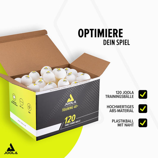 JOOLA 44230 Table Tennis Balls TRAINING 40+ Table Tennis Balls 120-pack, White