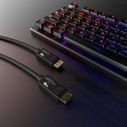 KabelDirekt - 8K DisplayPort Cable & DP Cable, with special A.I.S. shielding & official VESA certification - 2m (for DP 1.4 Gaming PC/Laptop/Graphics Card/Monitor with 4K@120Hz, 144Hz/165Hz/240Hz).