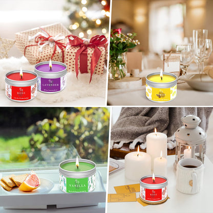 ETUOLIFE Candle Making Set, DIY Candle Making Kit, Scented Candle Gifts Set with Natural Soy Wax, Candle Melting Pot, 8 Candle Tins, 4 Fragrance Oils, 4 Color Blocks, 50 Candle Wicks Stickers, Stickers