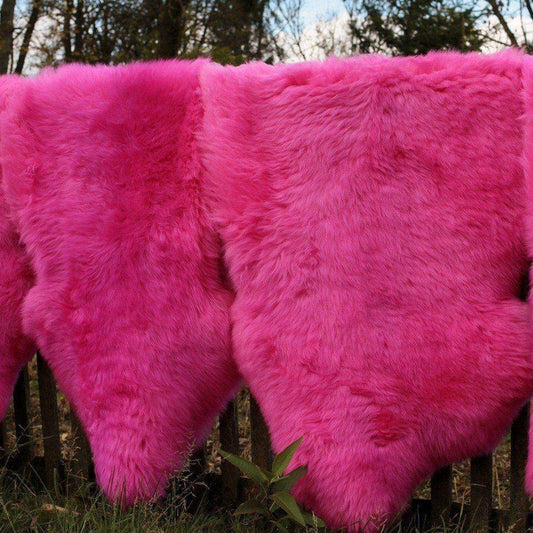 Hollert lambskin Merino pink cozy fluffy sheepskin washable genuine fur runner carpet for living room nursery bedroom size 100-110