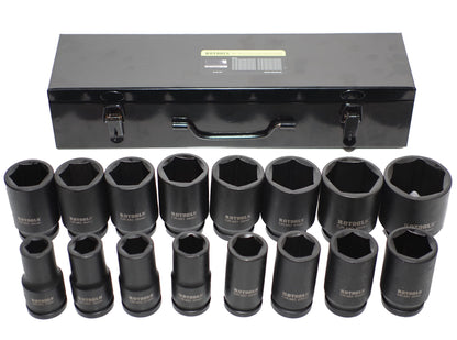 ROTOOLS impact wrench sockets socket set 17-50mm truck impact socket set 3/4" inch chrome molybdenum steel