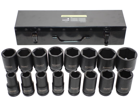 ROTOOLS impact wrench sockets socket set 17-50mm truck impact socket set 3/4" inch chrome molybdenum steel