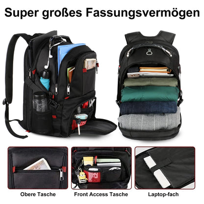 MATEIN Large Laptop Backpack Men 50L, 17.3 Inch Work Waterproof Backpack Laptop Bag Travel Backpack, School Backpack Teenage Boys Anti Theft Business Black
