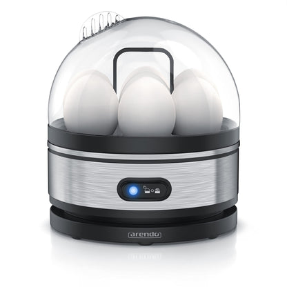 Arendo Sevencook egg cooker 400 W - stainless steel design - cooks 1-7 eggs - on/off switch - 3 cooking levels - keep warm function - signal tone - BPA-free - silver