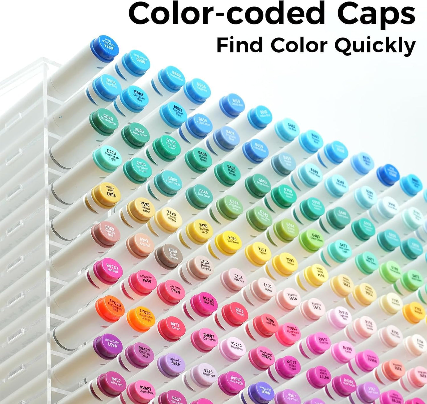 Ohuhu Marker Pen Set, Permanent Marker Set Chisel & Fine Double-Ended Art Sketch Twin Markers with Carry Bag for Painting, Coloring, Underlining, Ohuhu Series