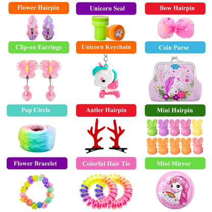 Advent calendar 2025 for children girls, 24 days Christmas countdown gift jewelry advent calendar including toys and hair accessories, gifts for girls