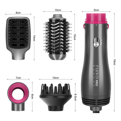 4 IN 1 Hair Dryer Hot Air Brush Set, PARWIN PRO BEAUTY Styler Set, Blow Dryer Brush with 4 Attachments for Drying, Smoothing, Volume, and Styling, Ion Care, 1000 Watt