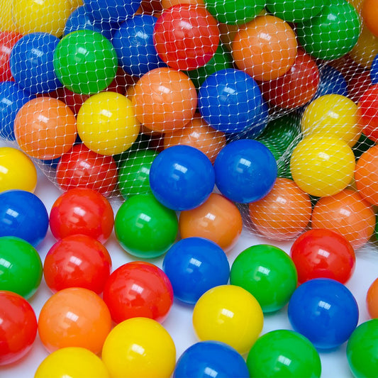 Littletom 1000 balls for ball pit - Plastic balls kids play balls - Baby ball for grasping - Plastic balls for ball pit bouncy castle ball pool - Baby ball toy set for trampoline play tent playpen