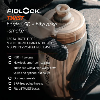 Fidlock Bottle 450 ml Bike Base Magnetic bottle holder for bicycles, bottle cage, road bike, bike bottle holder, bicycle bottle cage