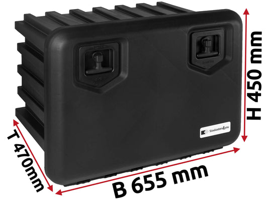 Truck storage box 655x450x470mm plastic 74 liter hitch box Daken A074